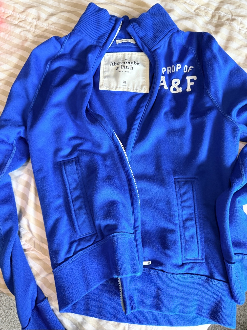 Abercrombie & Fitch Electric Blue Zip Jacket